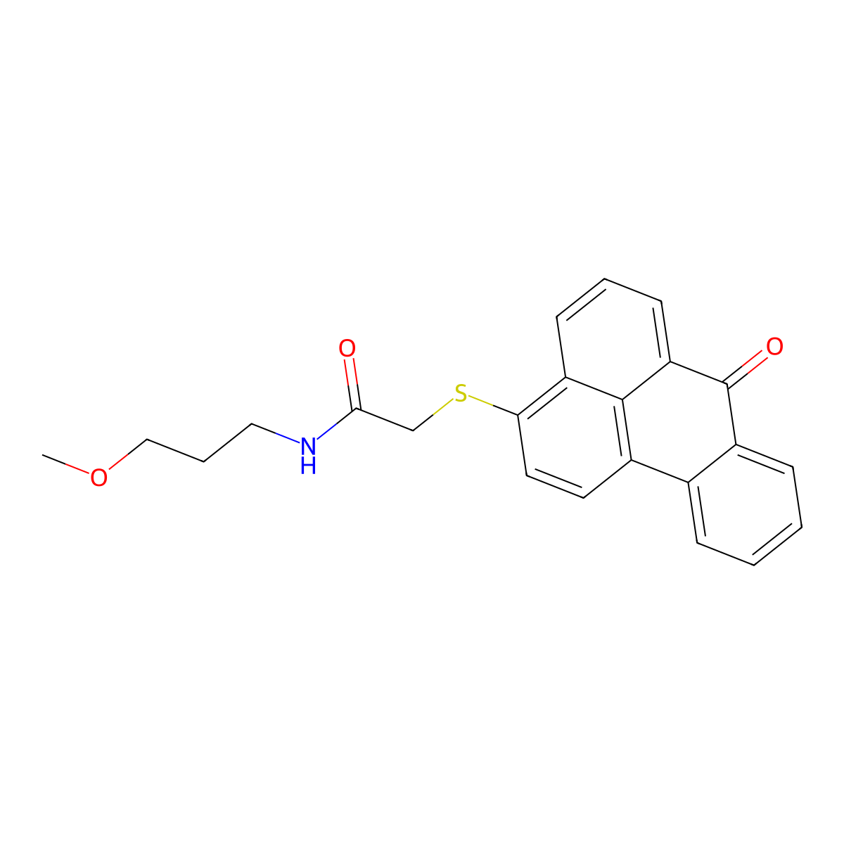 N-(3-methoxypropyl)-2-(7-oxobenzo[a]phenalen-3-yl)sulfanylacetamide molecular structure, CAS 476634-73-8