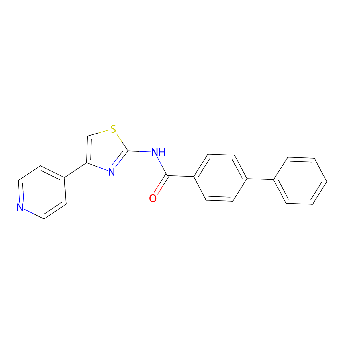 4-phenyl-N-(4-pyridin-4-yl-1,3-thiazol-2-yl)benzamide molecular structure, CAS 476641-83-5