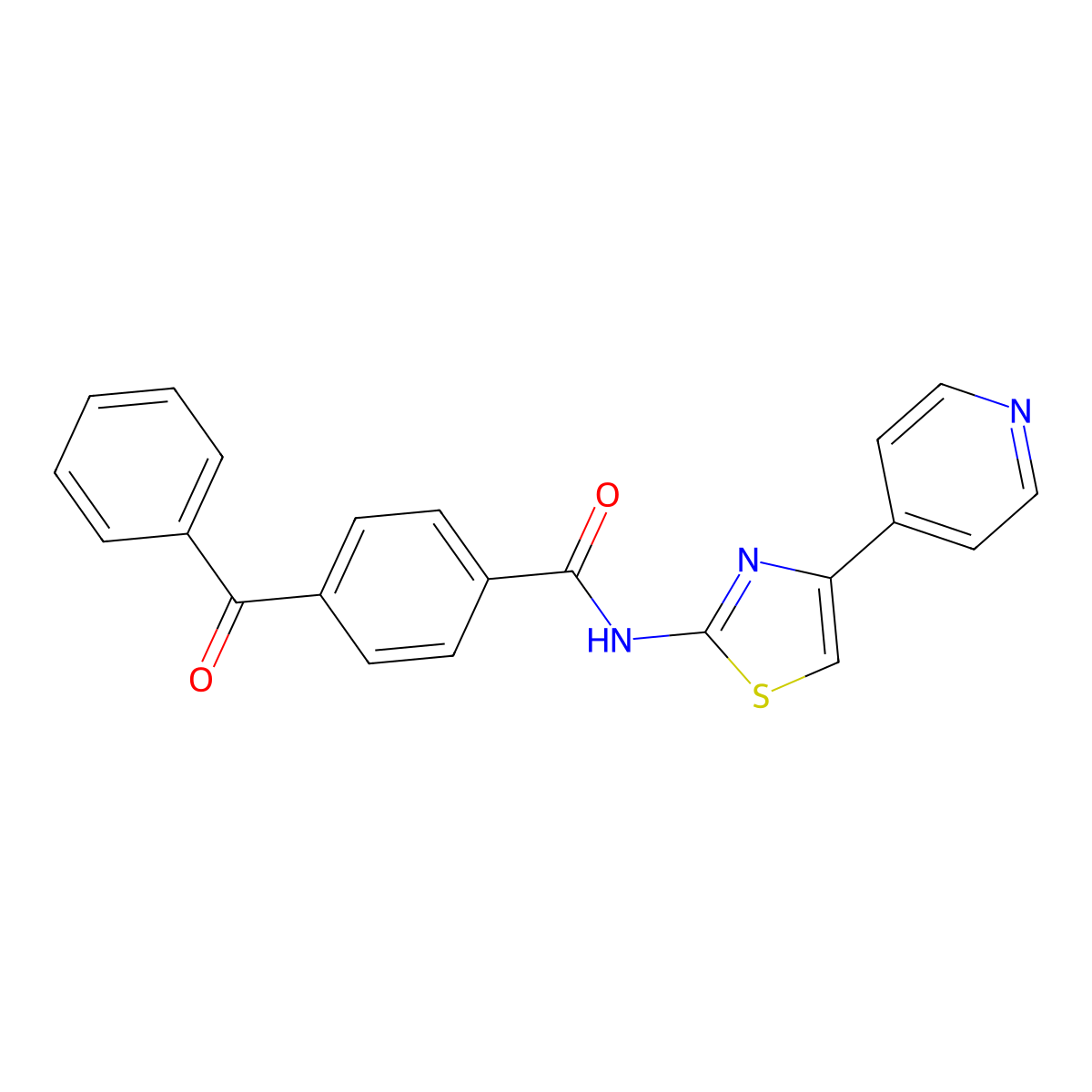4-benzoyl-N-(4-pyridin-4-yl-1,3-thiazol-2-yl)benzamide molecular structure, CAS 476641-84-6