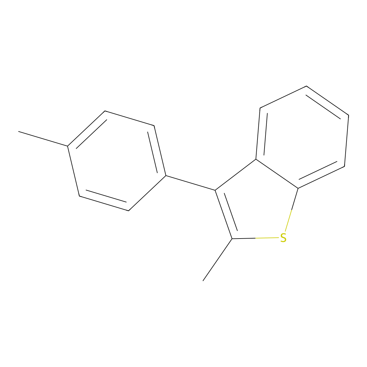 2-Methyl-3-(4-methylphenyl)benzothiophene molecular structure, CAS 476653-43-7