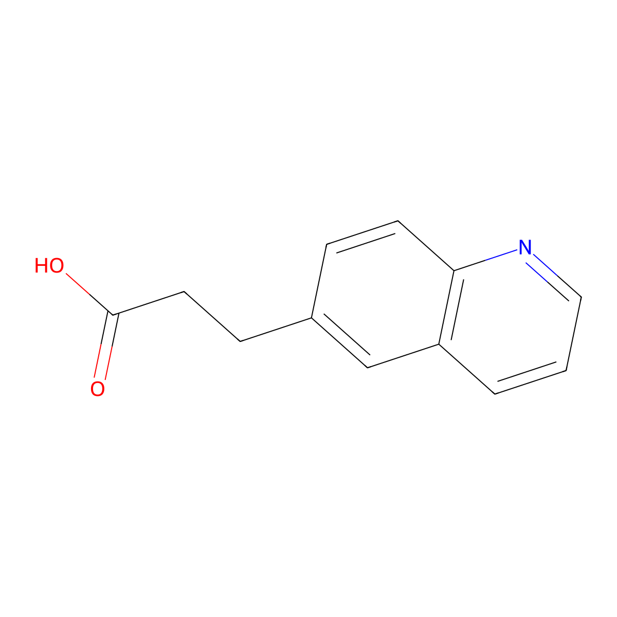 3-(Quinolin-6-yl)propanoic acid molecular structure, CAS 476660-20-5