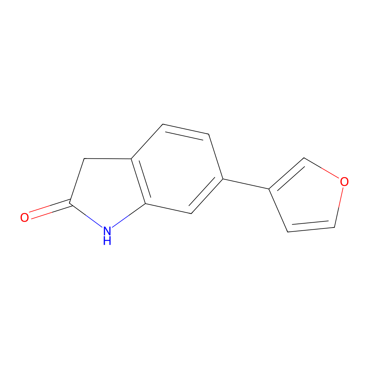 6-(3-Furyl)indolin-2-one molecular structure, CAS 476660-47-6