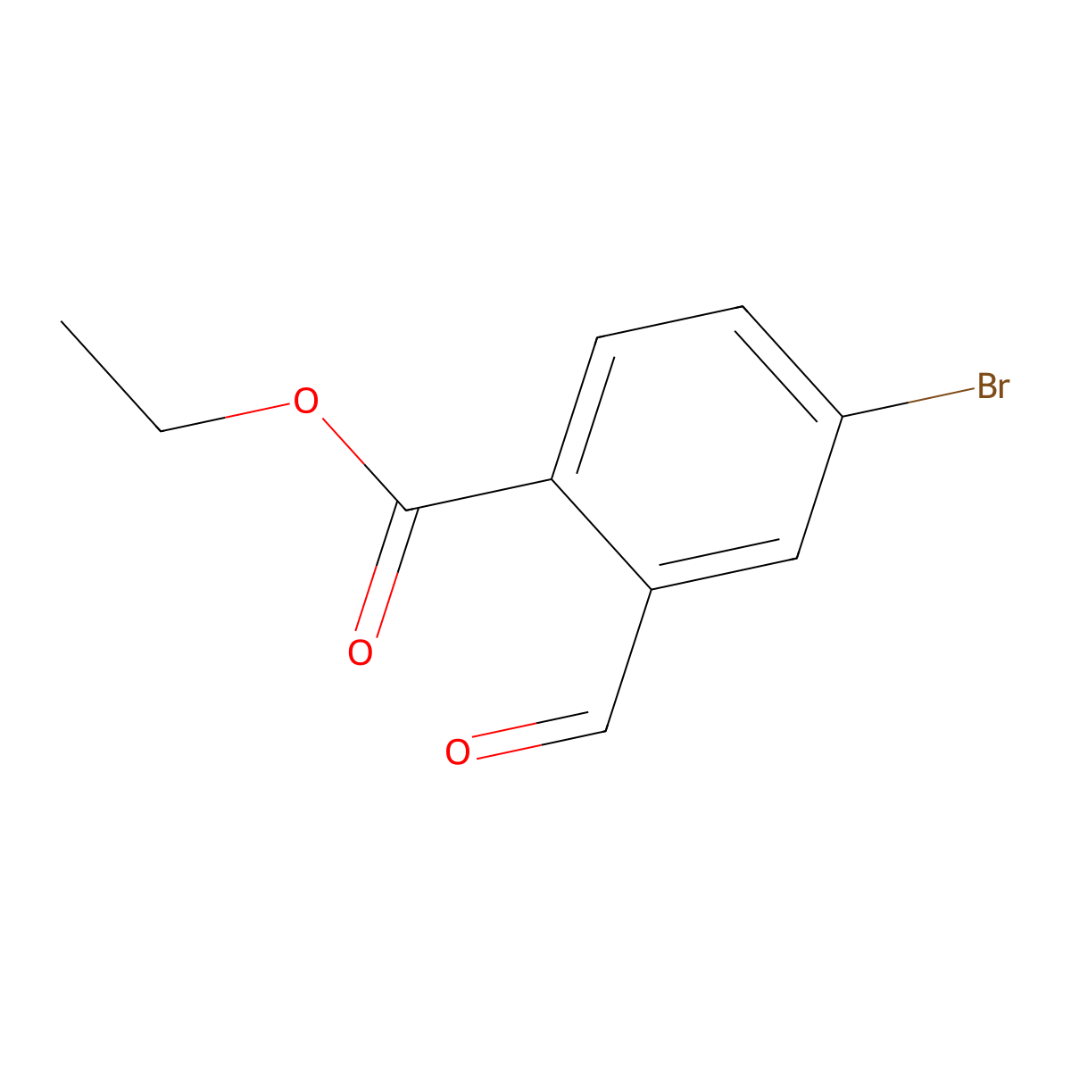 Ethyl 4-bromo-2-formylbenzoate molecular structure, CAS 476660-63-6