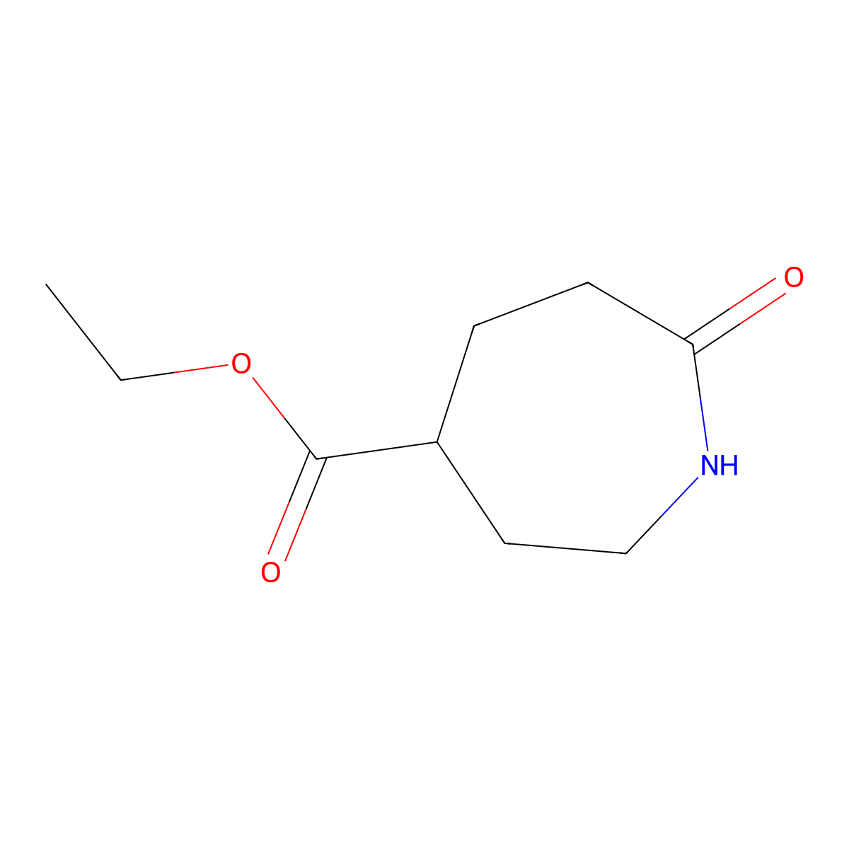 Ethyl 7-oxoazepane-4-carboxylate molecular structure, CAS 476663-08-8