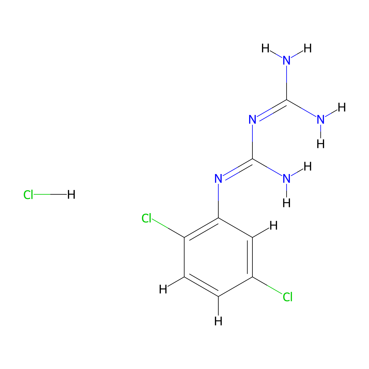 1-(2,5-Dichlorophenyl)biguanide hydrochloride molecular structure, CAS 4767-32-2
