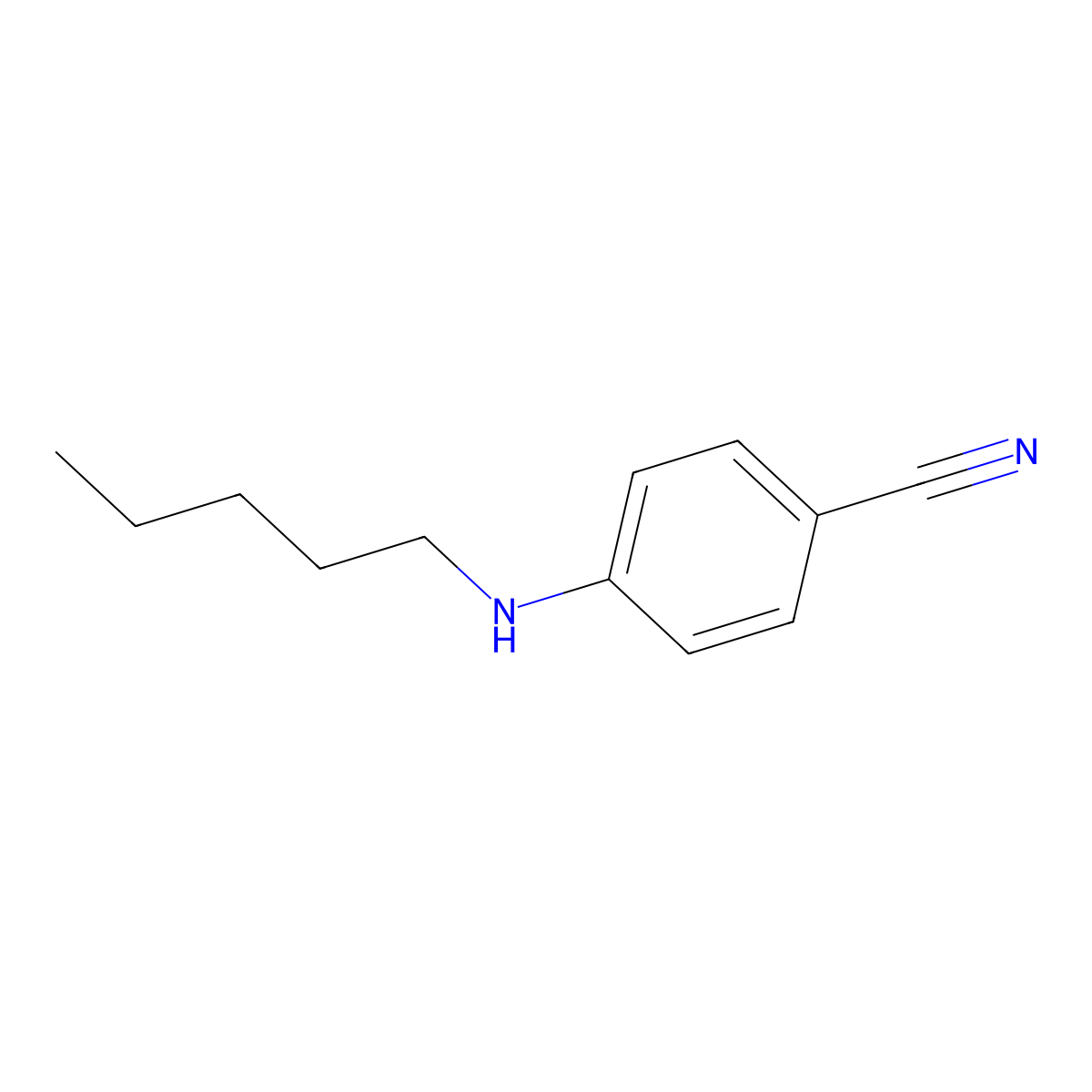 4-(Pentylamino)benzonitrile molecular structure, CAS 4769-50-0