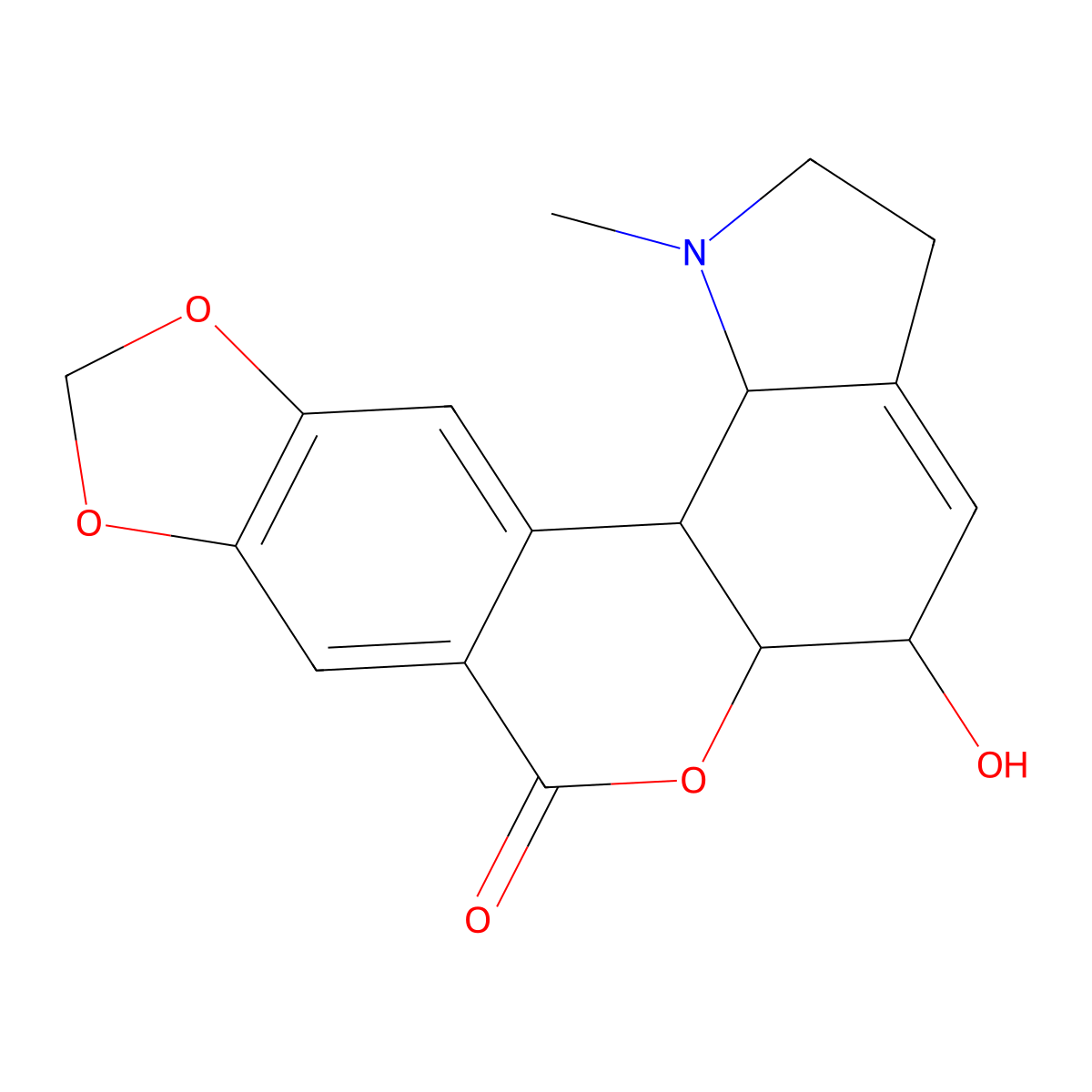 Hippeastrine molecular structure, CAS 477-17-8