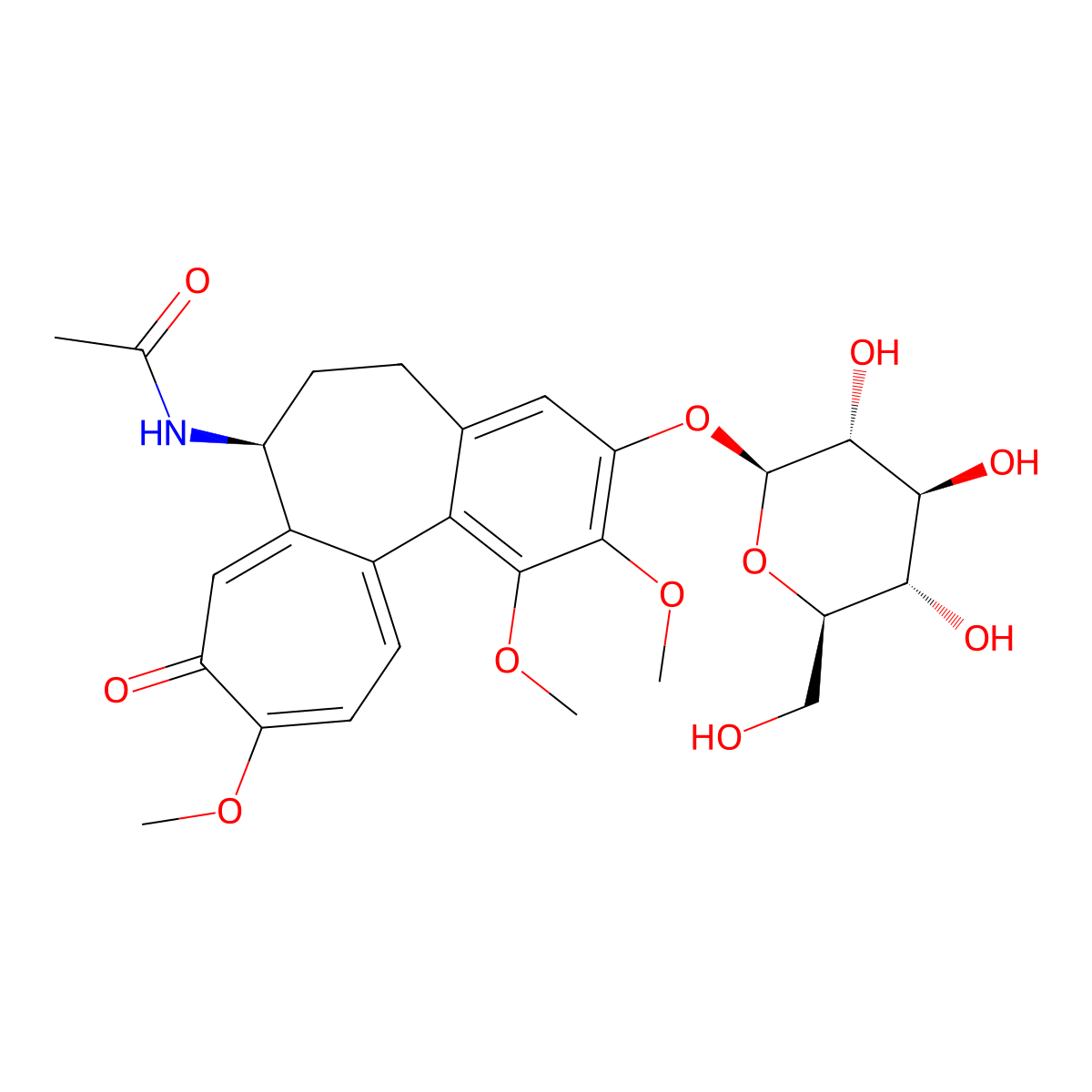 Colchicoside molecular structure, CAS 477-29-2