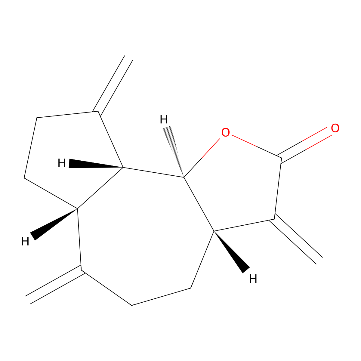 (-)-Dehydrocostus lactone molecular structure, CAS 477-43-0