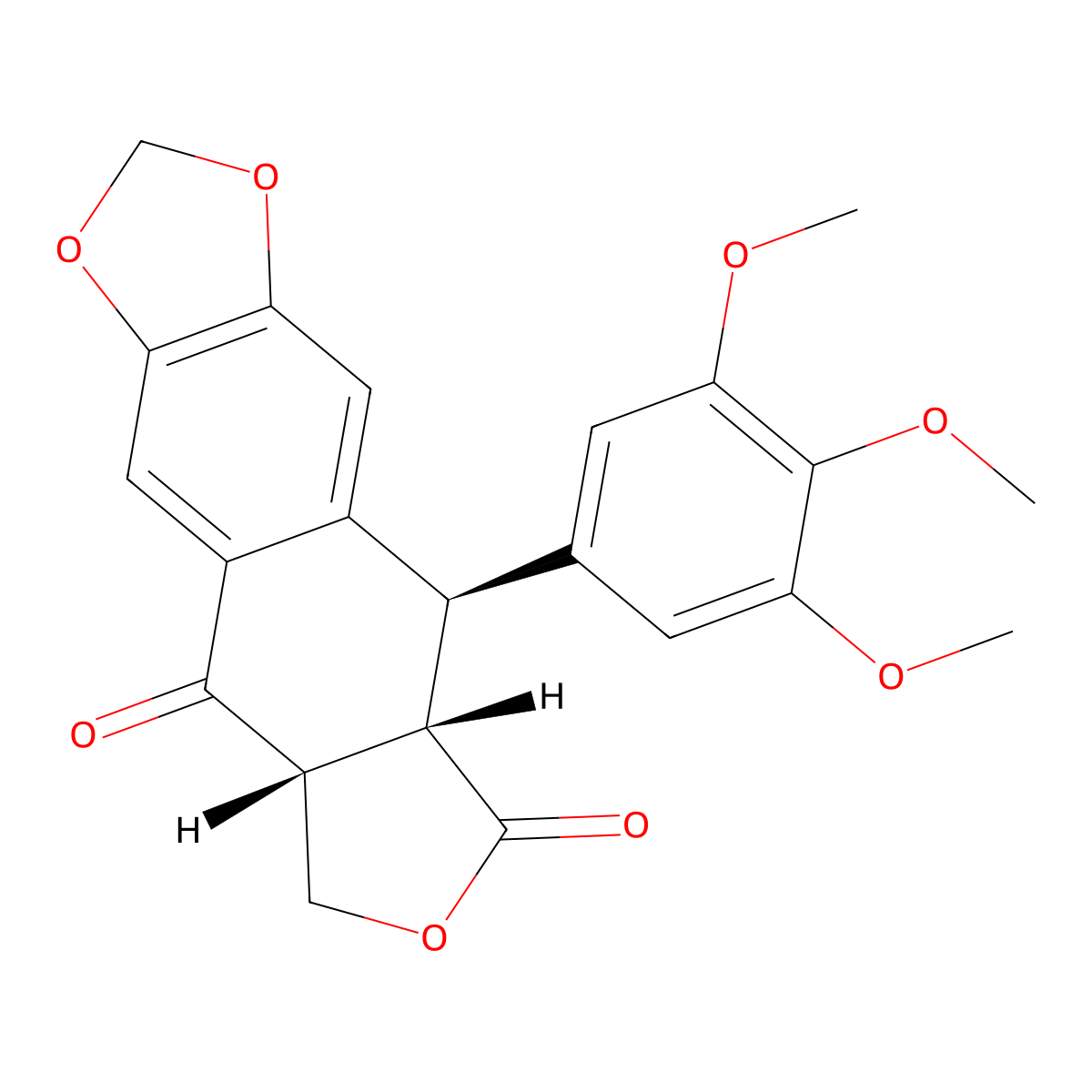 Picropodopyllotoxone molecular structure, CAS 477-48-5