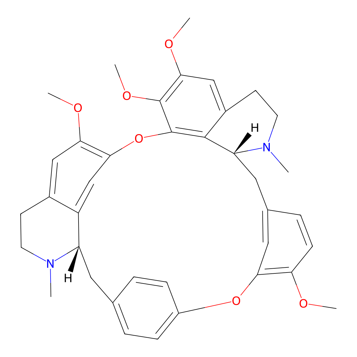 Isotetrandrine, (+)- molecular structure, CAS 477-57-6