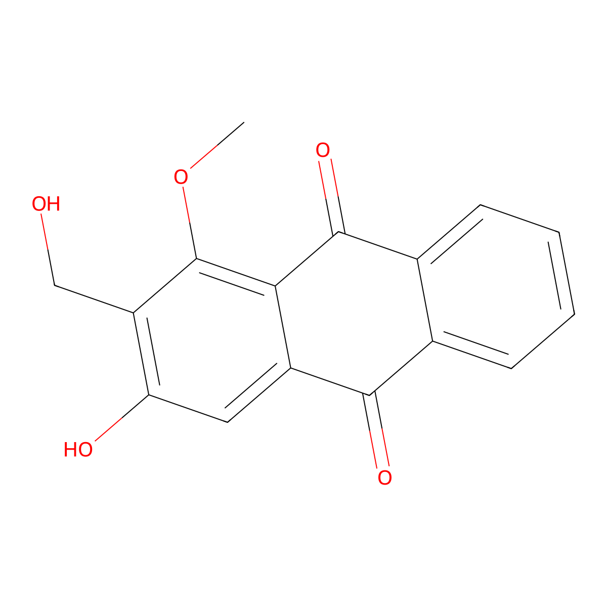 Damnacanthol molecular structure, CAS 477-83-8