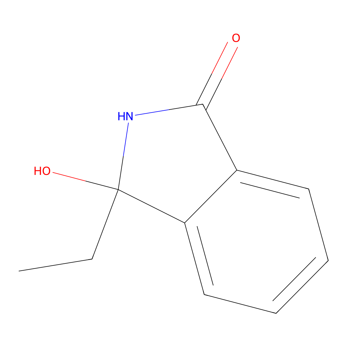 3-ethyl-3-hydroxy-2,3-dihydro-1H-isoindol-1-one molecular structure, CAS 4770-15-4