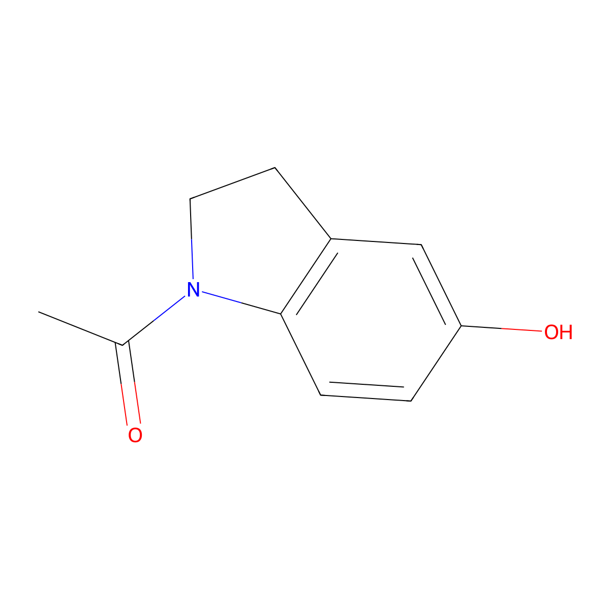1-(5-Hydroxyindolin-1-YL)ethanone molecular structure, CAS 4770-32-5