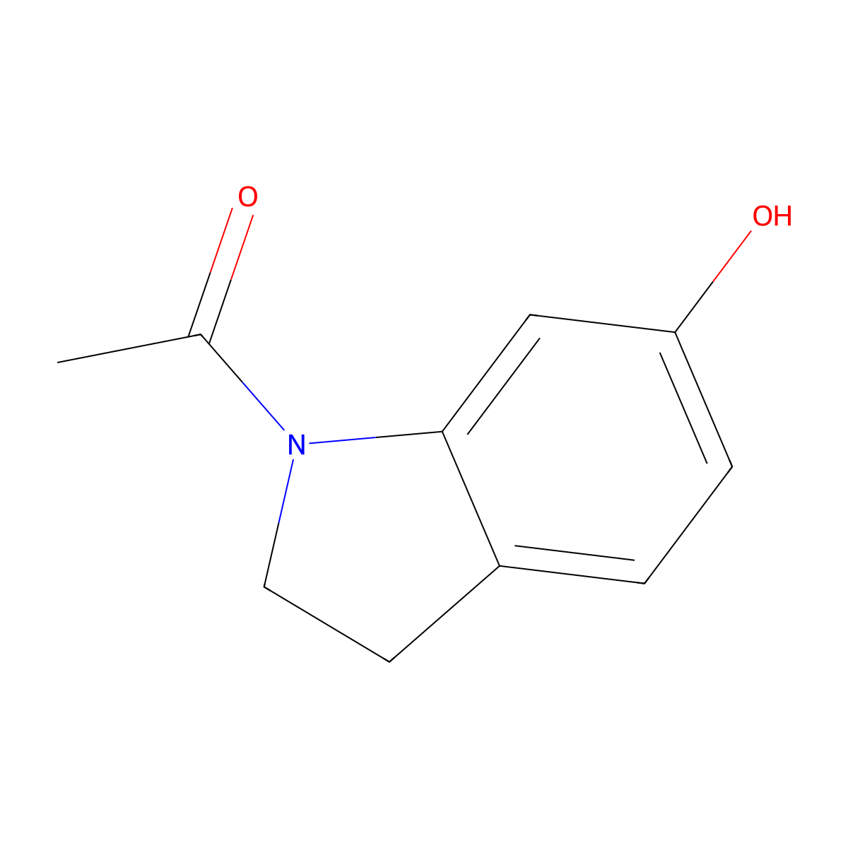 1-(6-Hydroxyindolin-1-YL)ethanone molecular structure, CAS 4770-34-7