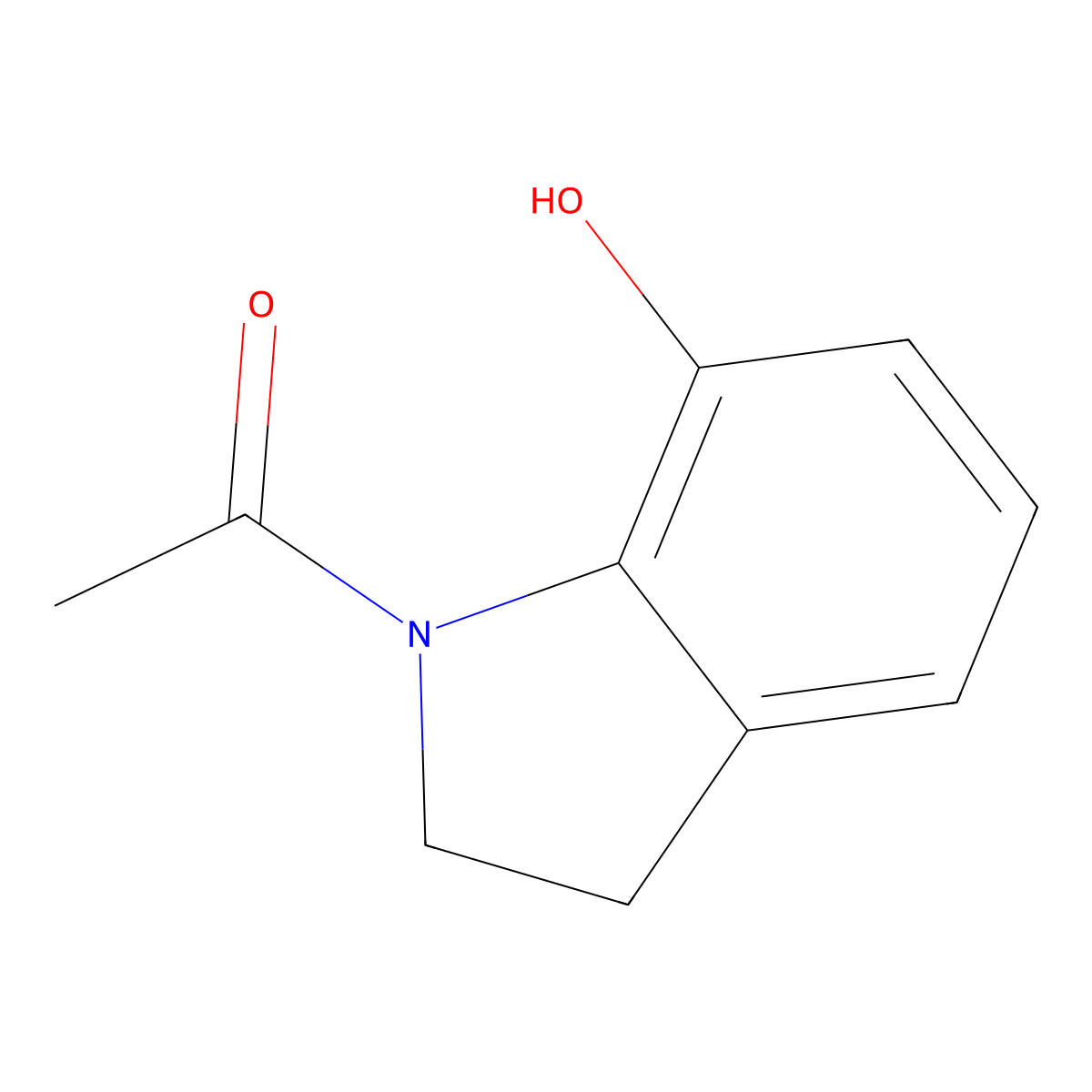 1-(7-Hydroxyindolin-1-YL)ethanone molecular structure, CAS 4770-36-9