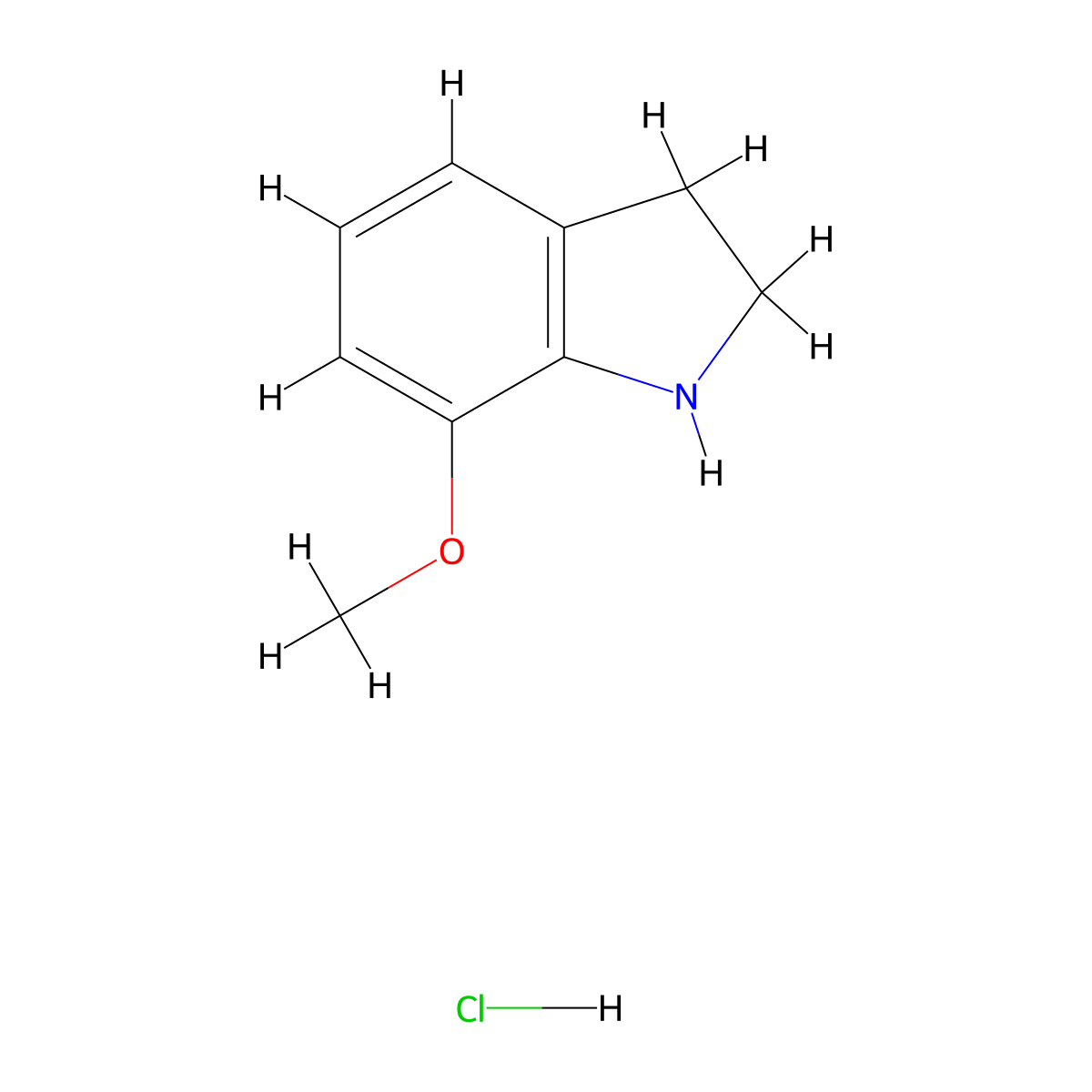 7-Methoxyindoline hydrochloride molecular structure, CAS 4770-43-8