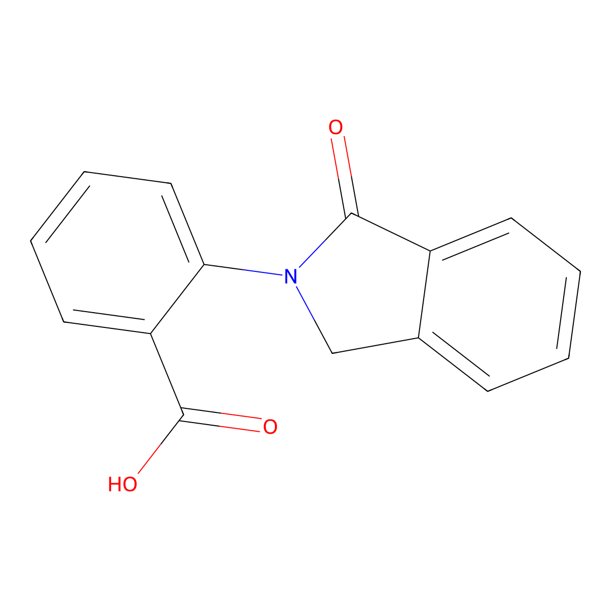 2-(1-Oxo-1,3-dihydro-2H-isoindol-2-yl)benzoic acid molecular structure, CAS 4770-69-8