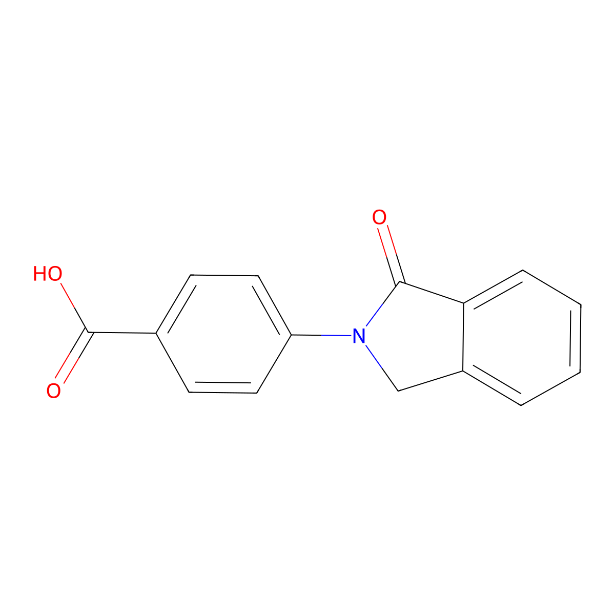 4-(1-Oxoisoindolin-2-yl)benzoic acid molecular structure, CAS 4770-71-2