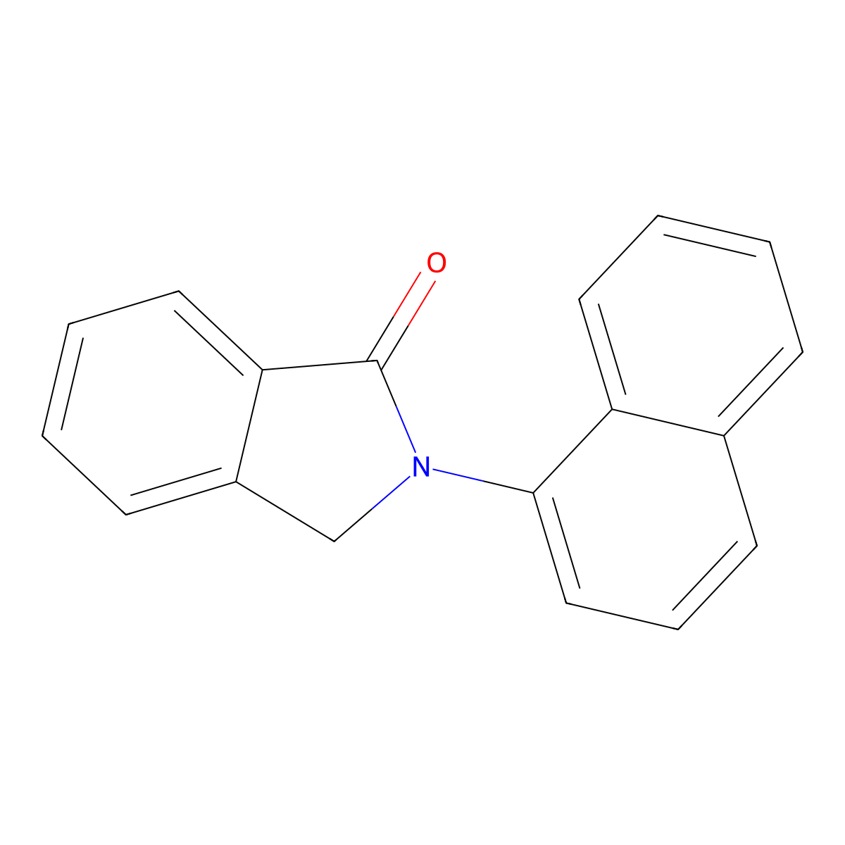 2-(naphthalen-1-yl)-2,3-dihydro-1H-isoindol-1-one molecular structure, CAS 4770-75-6
