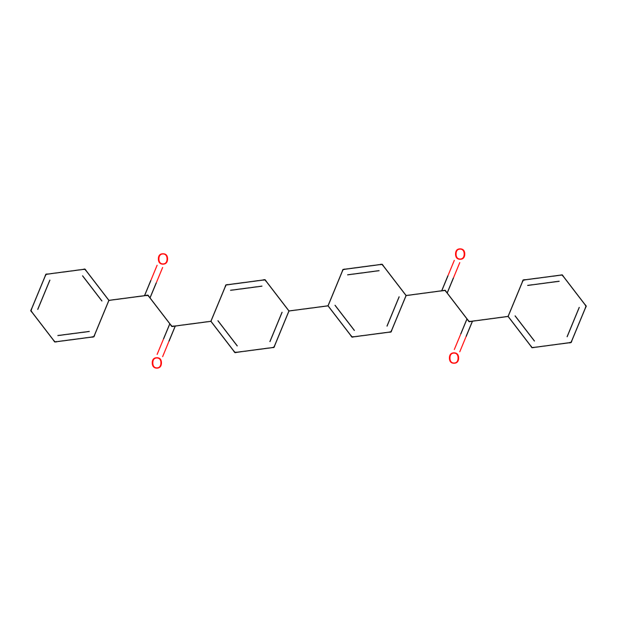 Ethanedione, 1,1'-[1,1'-biphenyl]-4,4'-diylbis[2-phenyl- molecular structure, CAS 47709-64-8
