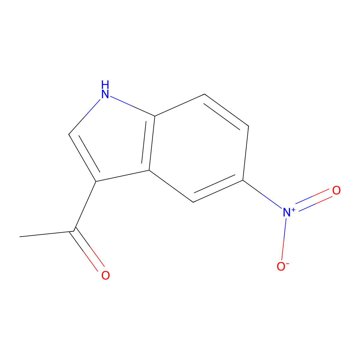 1-(5-nitro-1H-indol-3-yl)ethan-1-one molecular structure, CAS 4771-10-2
