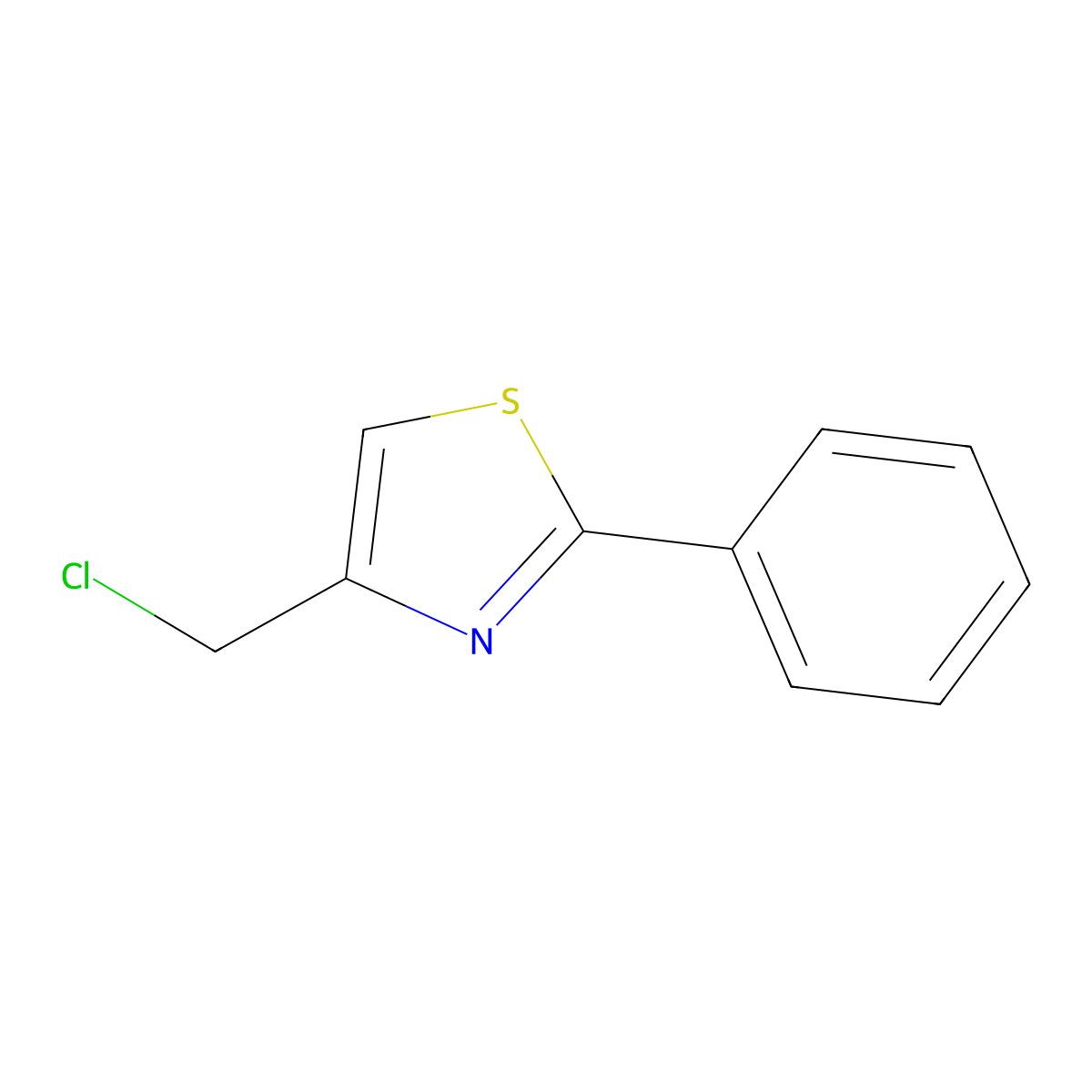 4-(Chloromethyl)-2-phenyl-1,3-thiazole molecular structure, CAS 4771-31-7