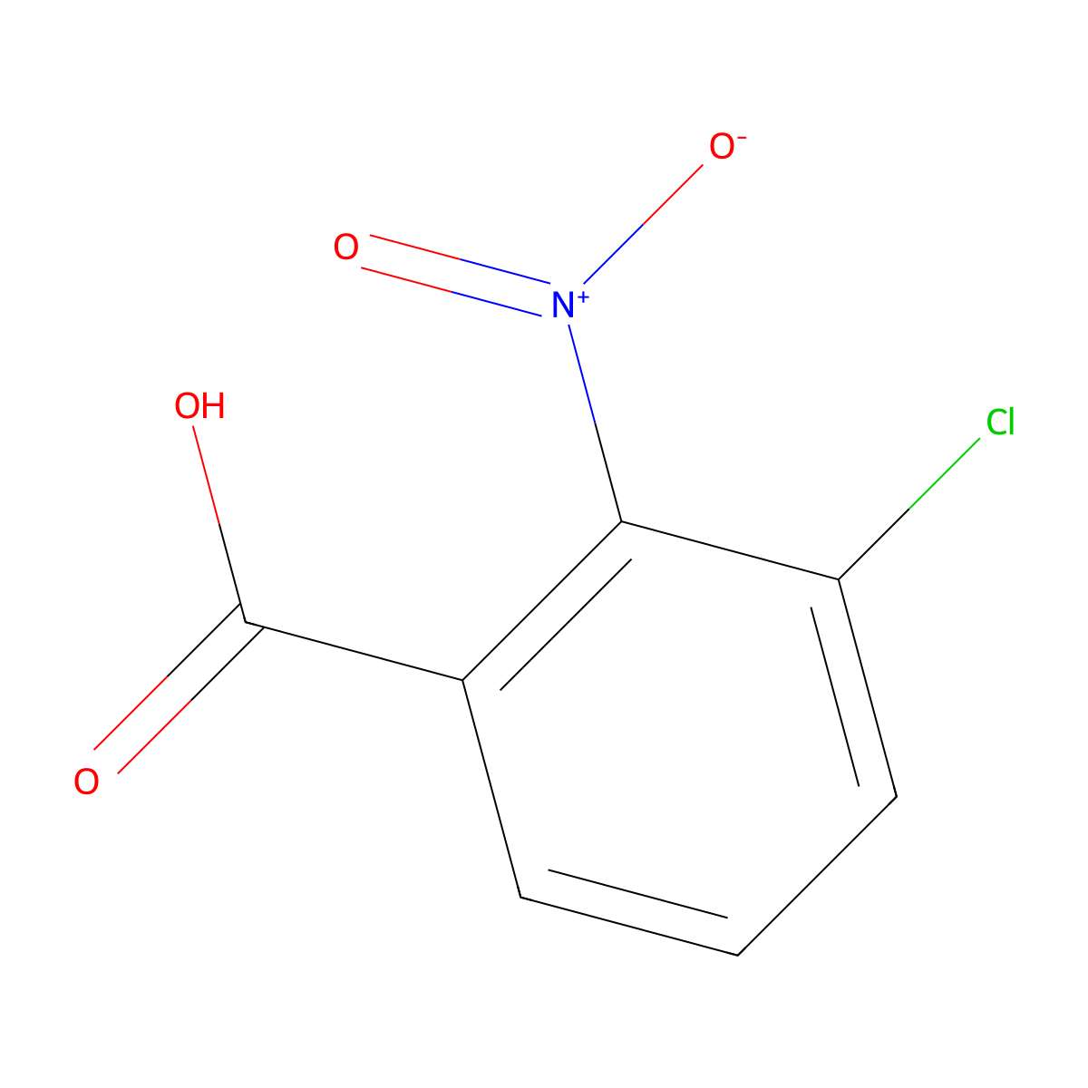 3-Chloro-2-nitrobenzoic acid molecular structure, CAS 4771-47-5