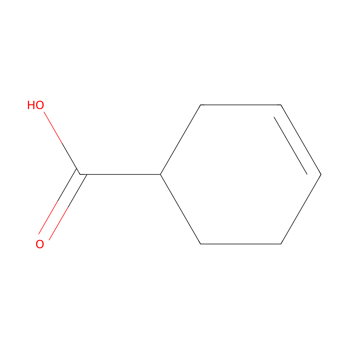 3-Cyclohexene-1-carboxylic acid molecular structure, CAS 4771-80-6