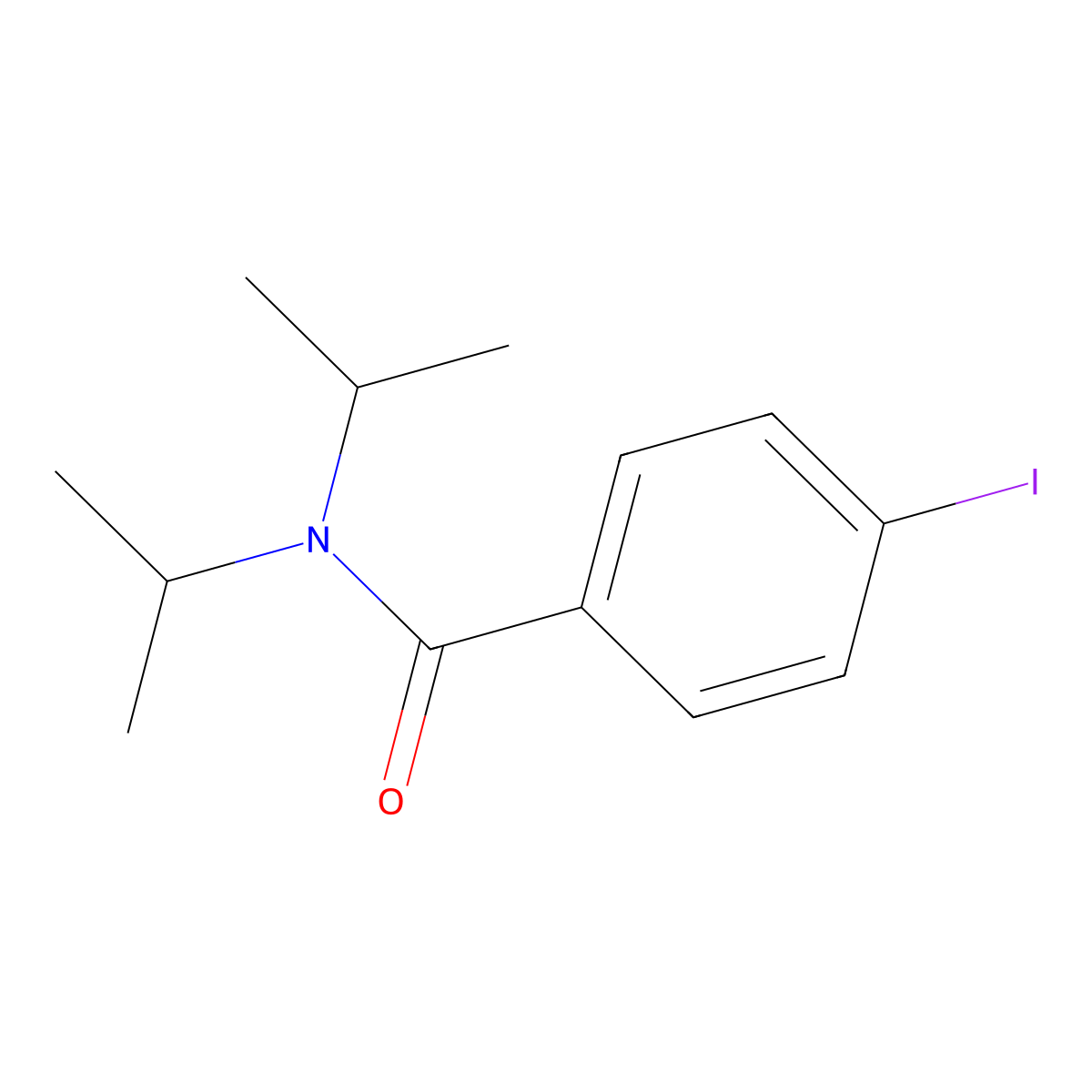 4-iodo-N,N-di(propan-2-yl)benzamide molecular structure, CAS 477191-79-0