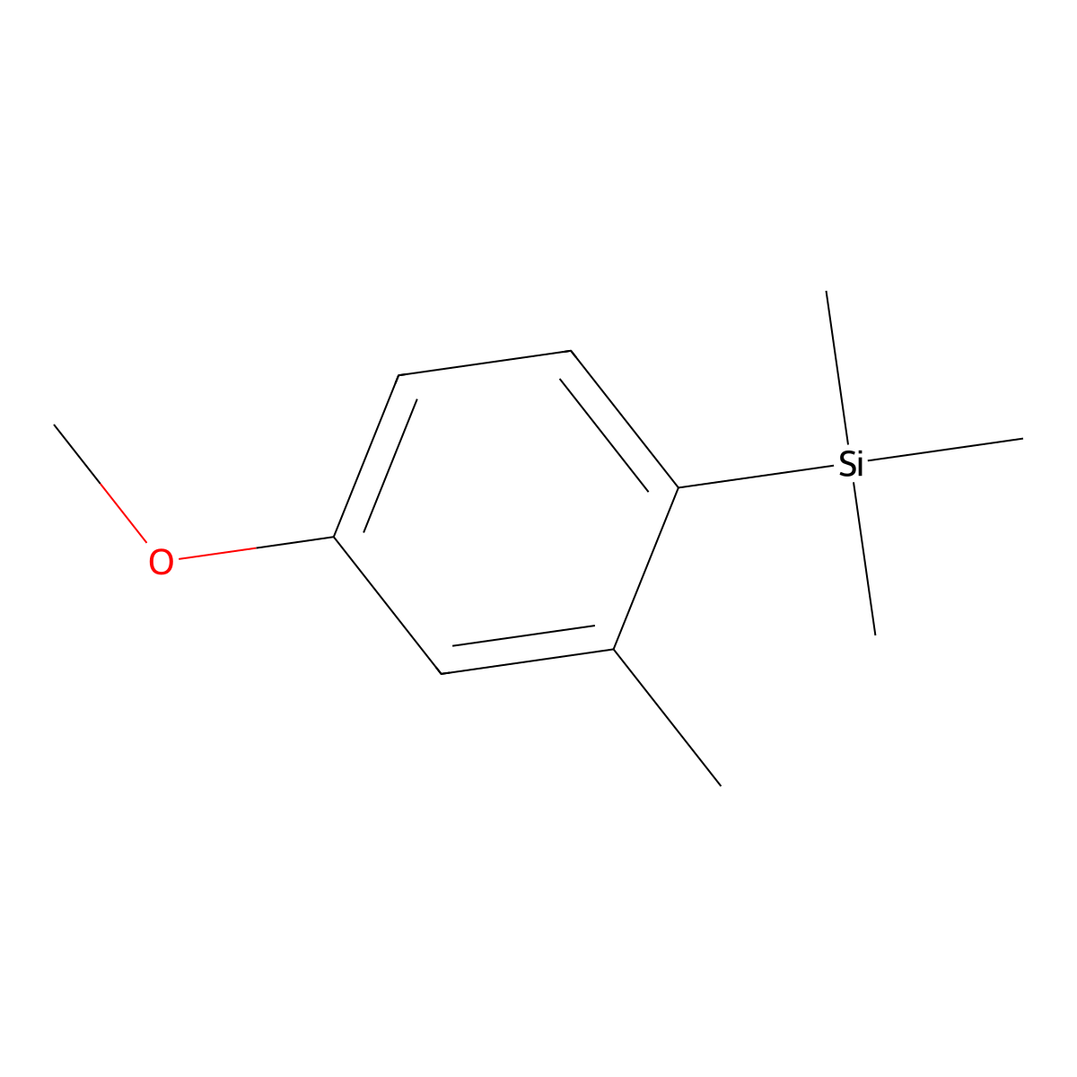 1-(Trimethylsilyl)-4-methoxy-2-methylbenzene molecular structure, CAS 477191-90-5
