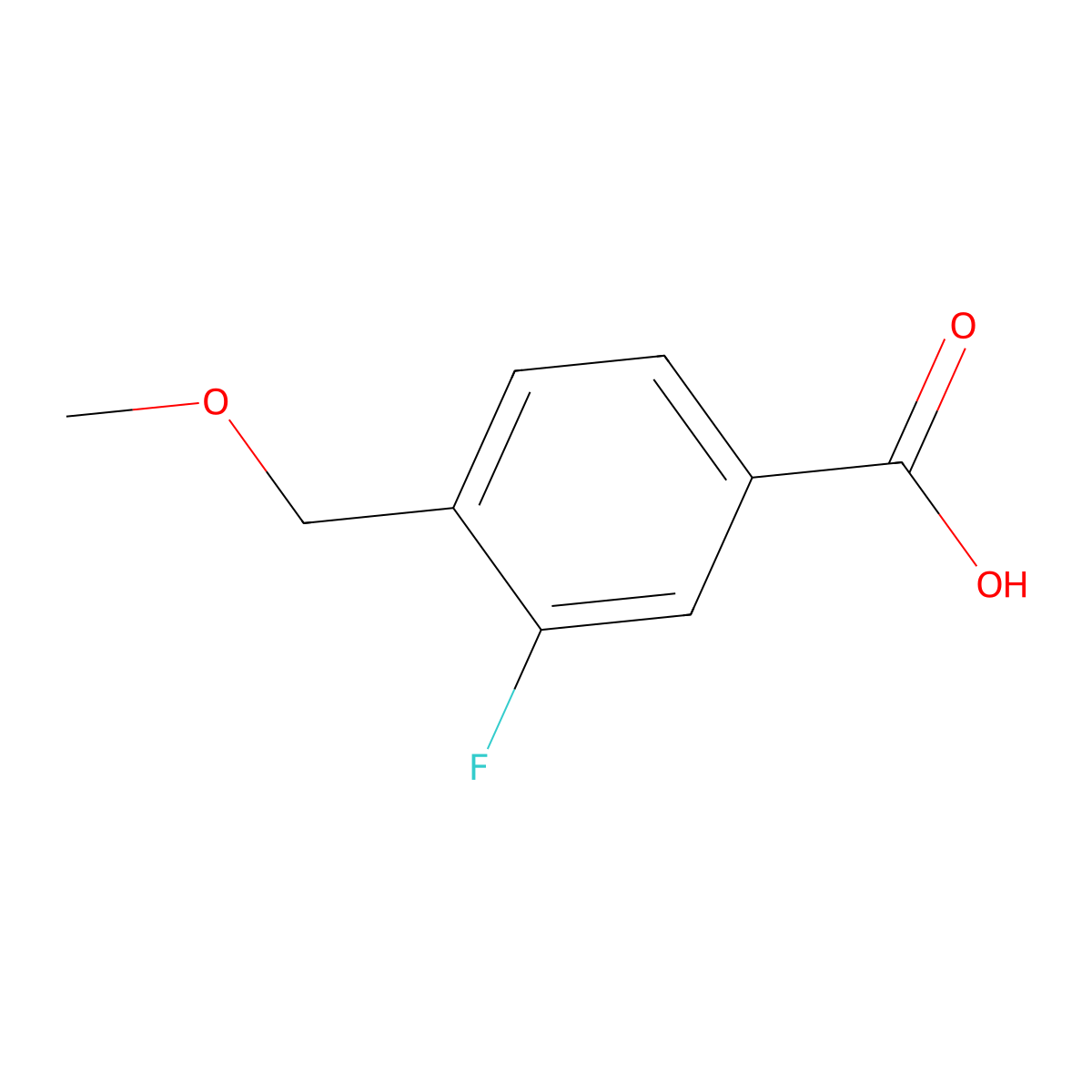 3-Fluoro-4-(methoxymethyl)benzoic acid molecular structure, CAS 477199-79-4