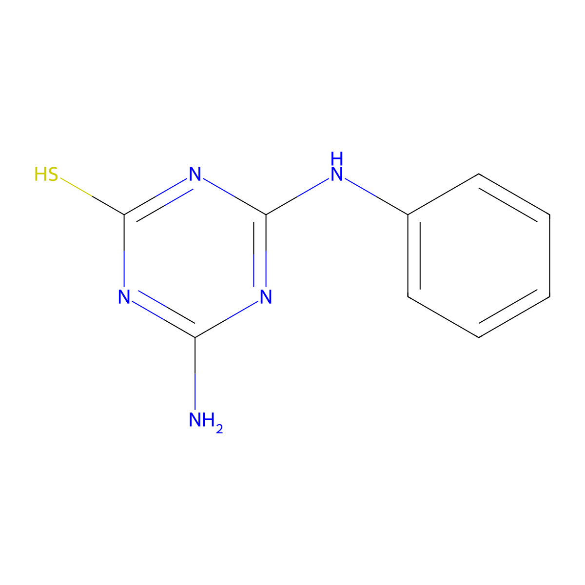 4-amino-6-anilino-1H-[1,3,5]triazine-2-thione molecular structure, CAS 4772-40-1