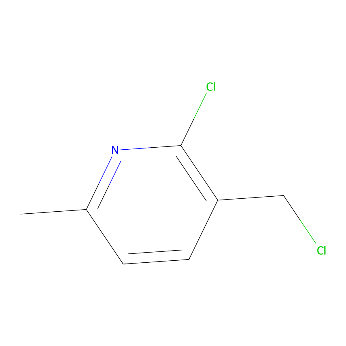 2-Chloro-3-(chloromethyl)-6-methylpyridine molecular structure, CAS 477207-32-2
