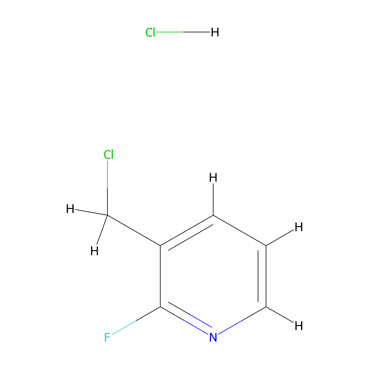 3-(Chloromethyl)-2-fluoropyridine hydrochloride molecular structure, CAS 477207-34-4