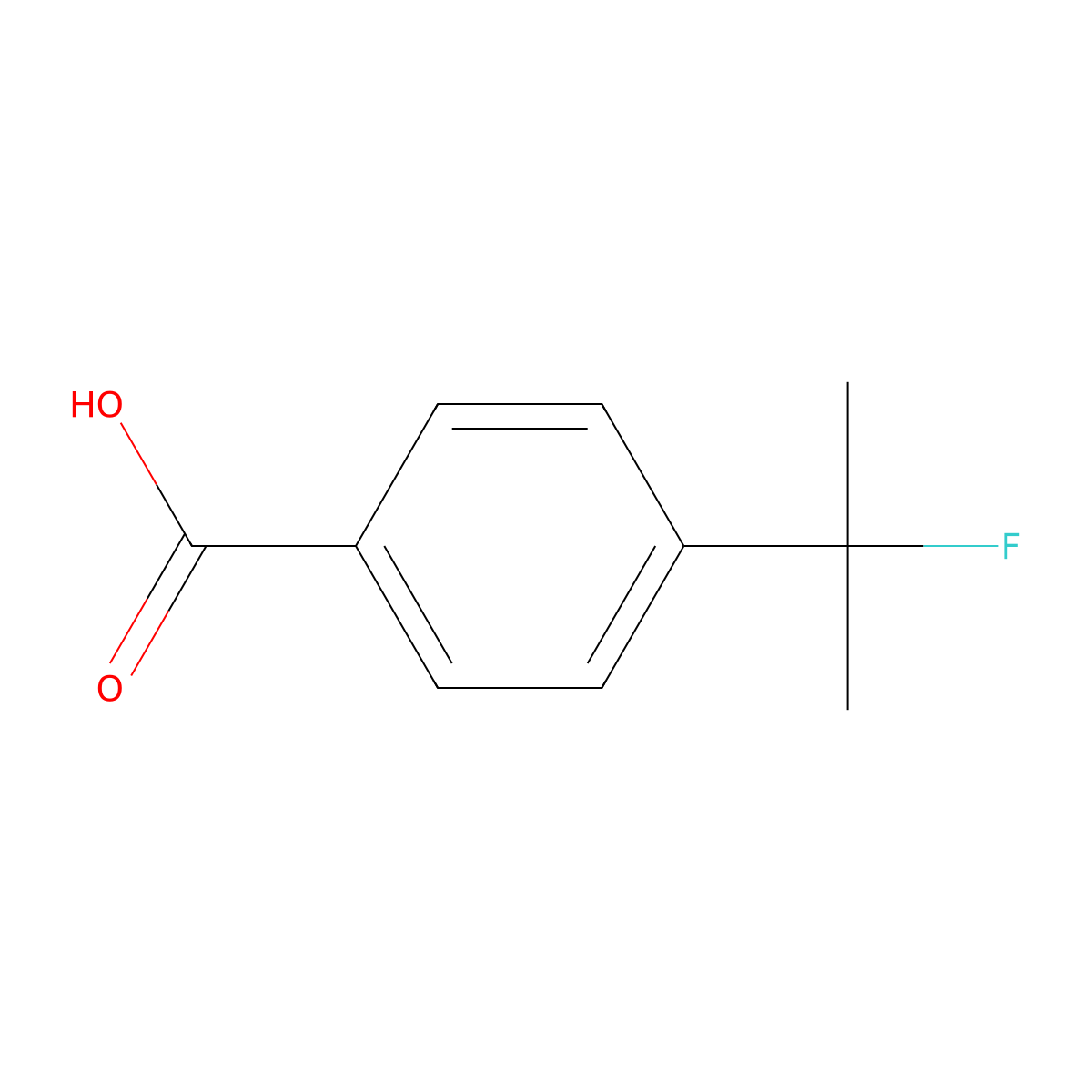 4-(2-Fluoropropan-2-yl)benzoic acid molecular structure, CAS 477219-30-0
