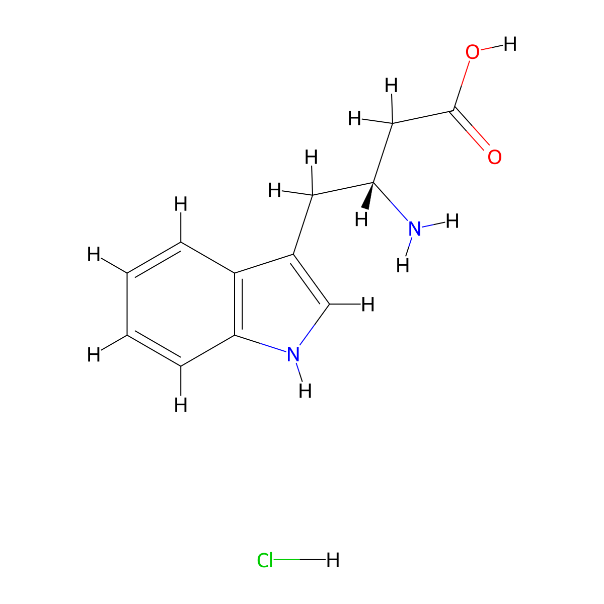 (R)-3-Amino-4-(1H-indol-3-yl)butanoic acid hydrochloride molecular structure, CAS 477250-51-4