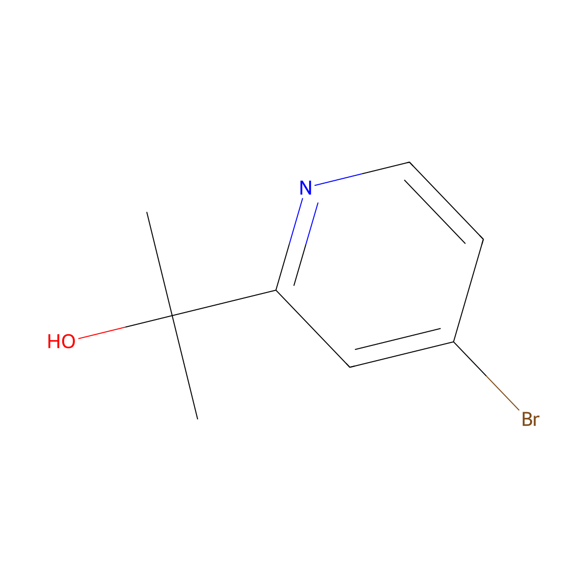 2-(4-Bromopyridin-2-yl)propan-2-ol molecular structure, CAS 477252-20-3