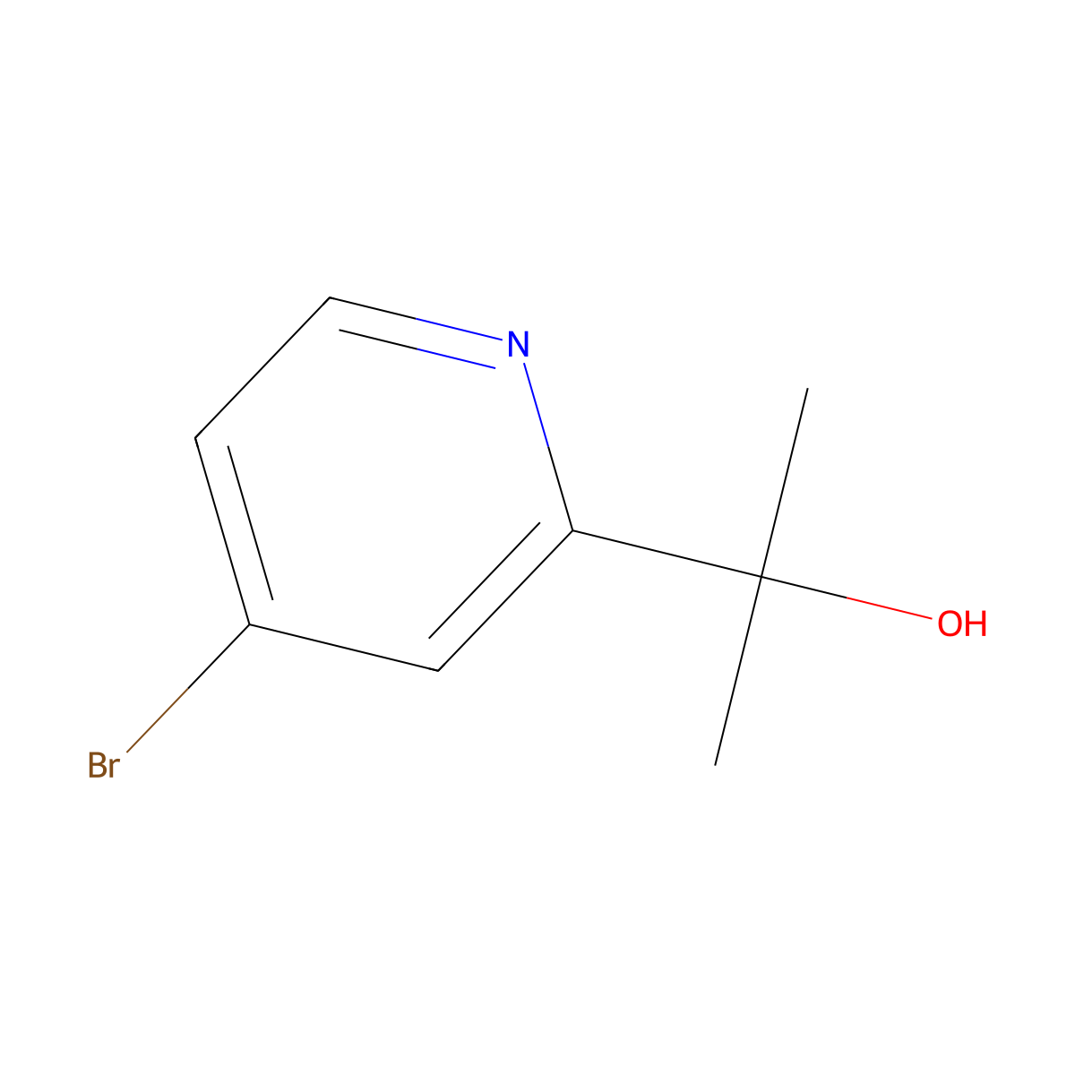 2-(4-Bromopyridin-2-yl)propan-2-ol molecular structure, CAS 477252-20-3