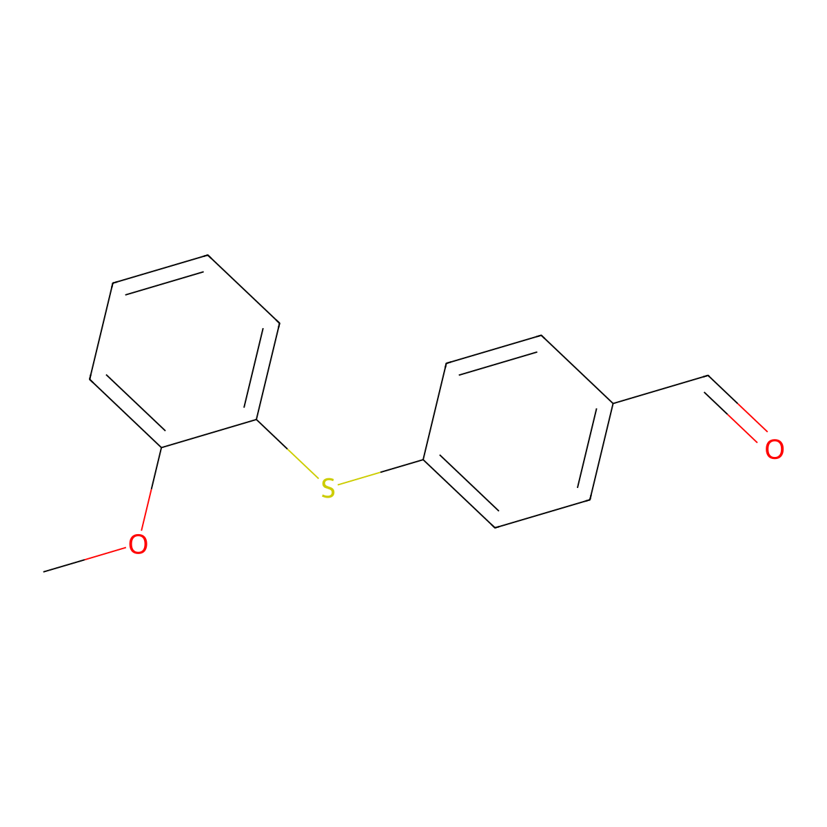 4-((2-Methoxyphenyl)thio)benzaldehyde molecular structure, CAS 477256-35-2