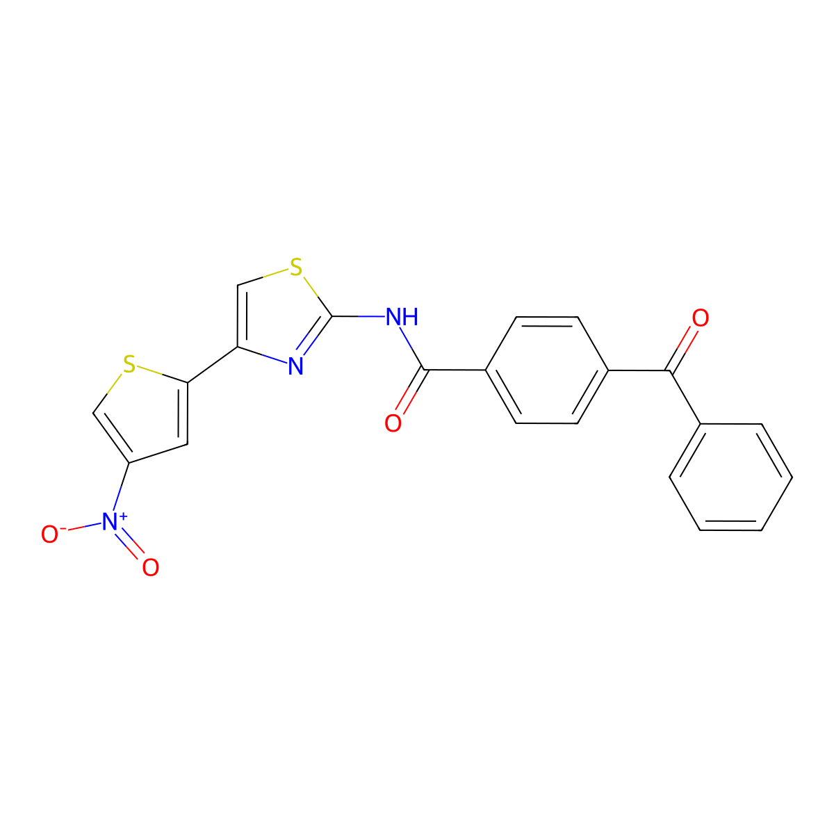 4-benzoyl-N-[4-(4-nitrothiophen-2-yl)-1,3-thiazol-2-yl]benzamide molecular structure, CAS 477280-56-1