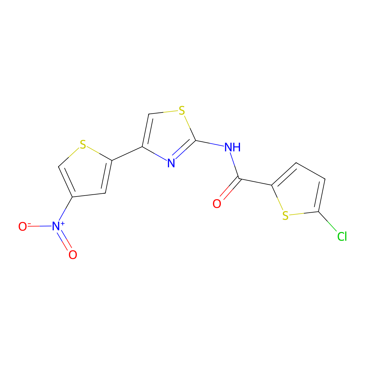 5-chloro-N-[4-(4-nitrothiophen-2-yl)-1,3-thiazol-2-yl]thiophene-2-carboxamide molecular structure, CAS 477280-62-9