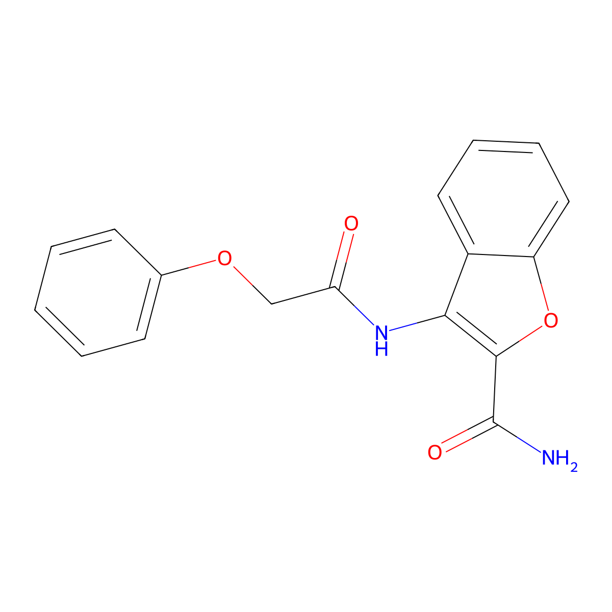 3-(2-Phenoxyacetamido)benzofuran-2-carboxamide molecular structure, CAS 477294-67-0