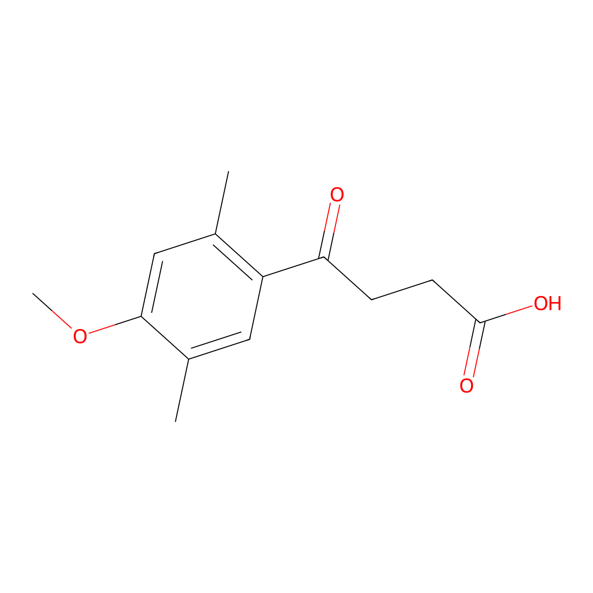 4-(4-Methoxy-2,5-dimethyl-phenyl)-4-oxo-butyric acid molecular structure, CAS 4773-88-0