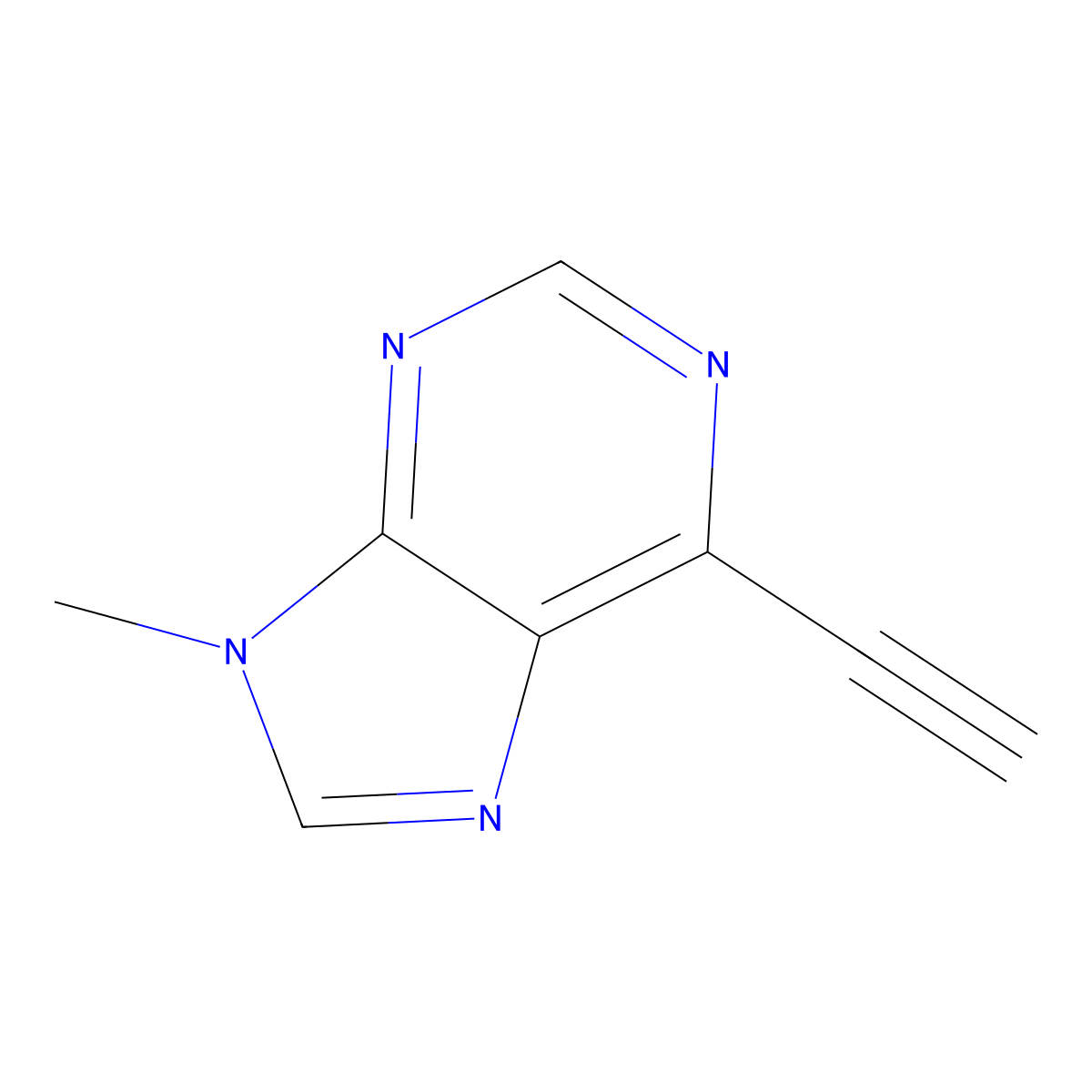 6-Ethynyl-9-methyl-9h-purine molecular structure, CAS 477301-10-3