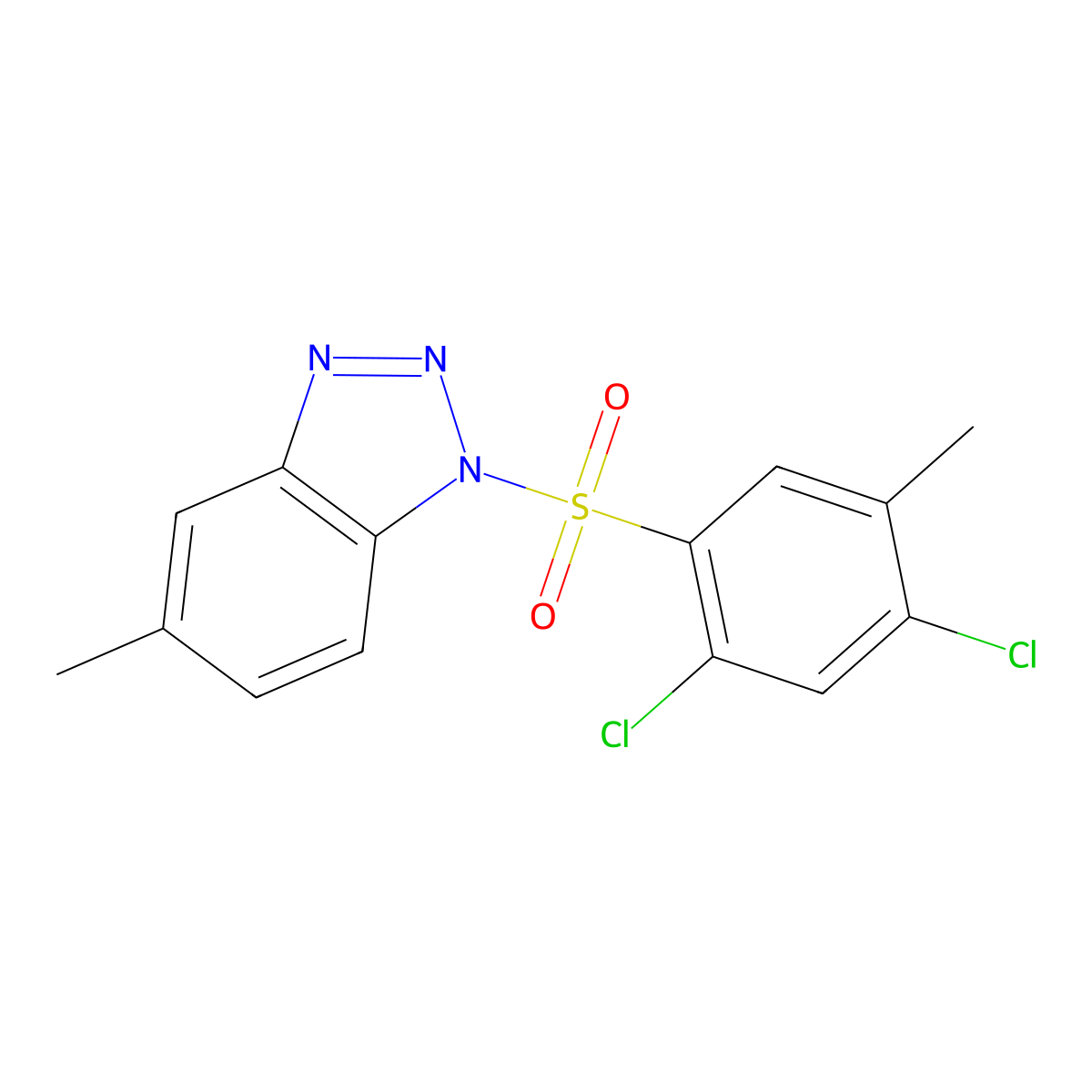 1-(2,4-dichloro-5-methylbenzenesulfonyl)-5-methyl-1H-1,2,3-benzotriazole molecular structure, CAS 477305-94-5