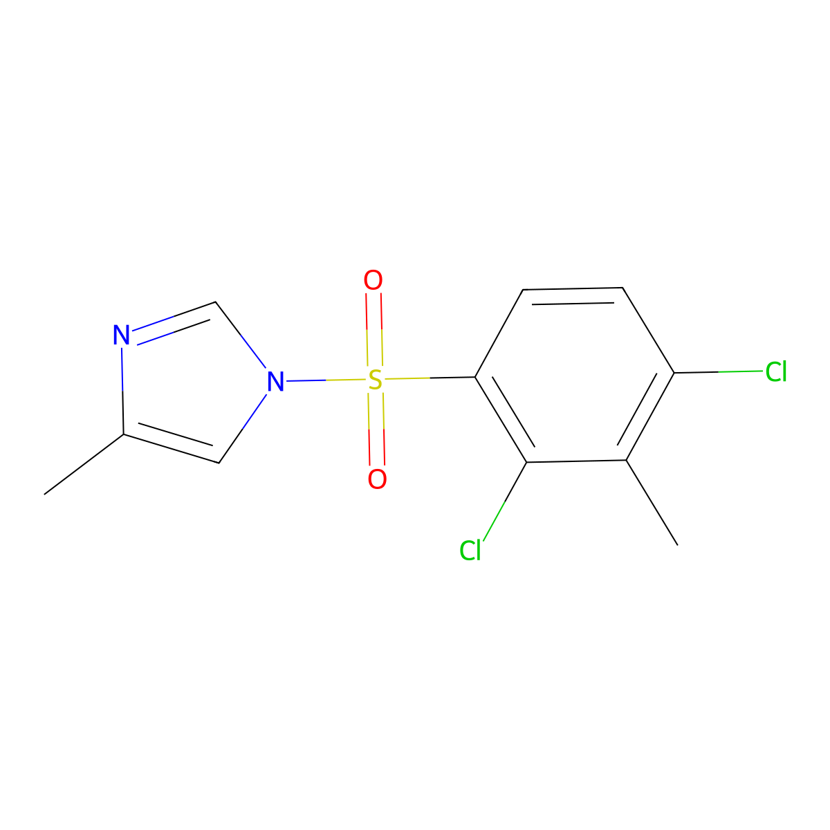 1-(2,4-dichloro-3-methylbenzenesulfonyl)-4-methyl-1H-imidazole molecular structure, CAS 477306-26-6