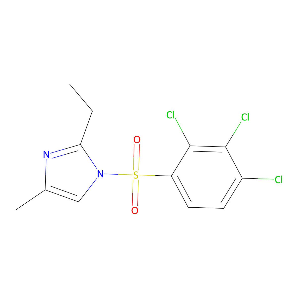 2,3,4-Trichloro-1-[(2-ethyl-4-methylimidazolyl)sulfonyl]benzene molecular structure, CAS 477306-49-3