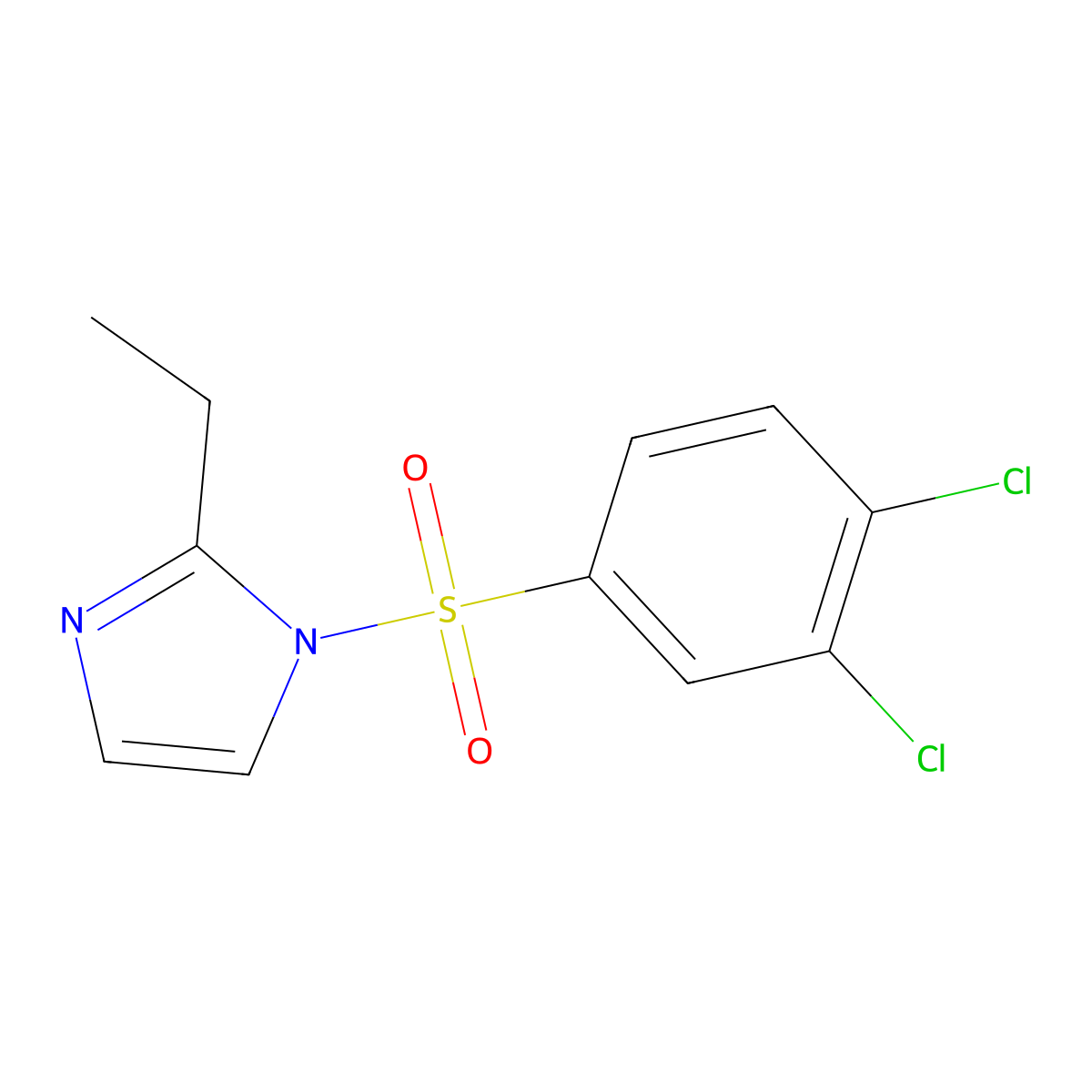 1-[(3,4-dichlorophenyl)sulfonyl]-2-ethyl-1H-imidazole molecular structure, CAS 477307-30-5