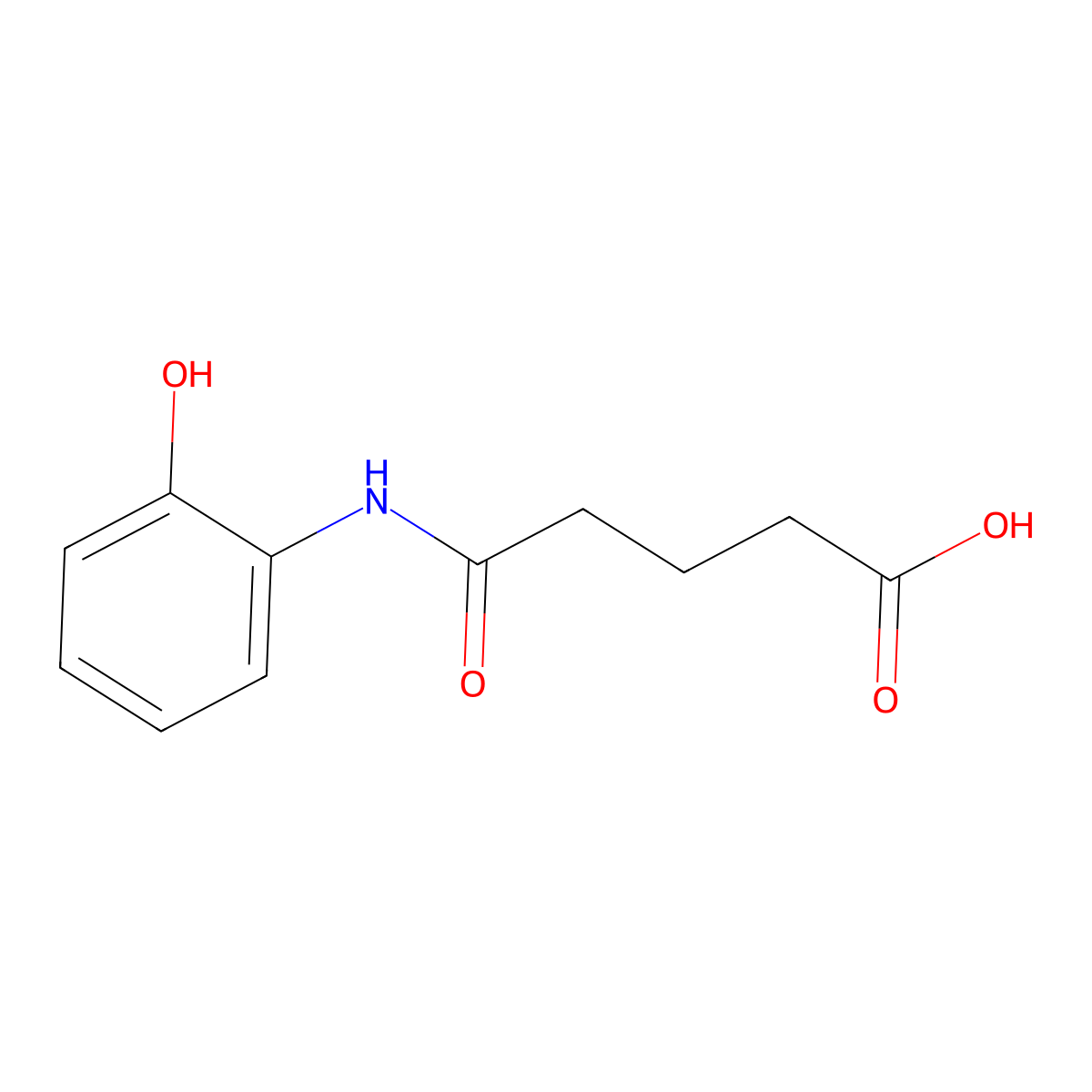 5-[(2-Hydroxyphenyl)amino]-5-oxopentanoic acid molecular structure, CAS 477307-73-6